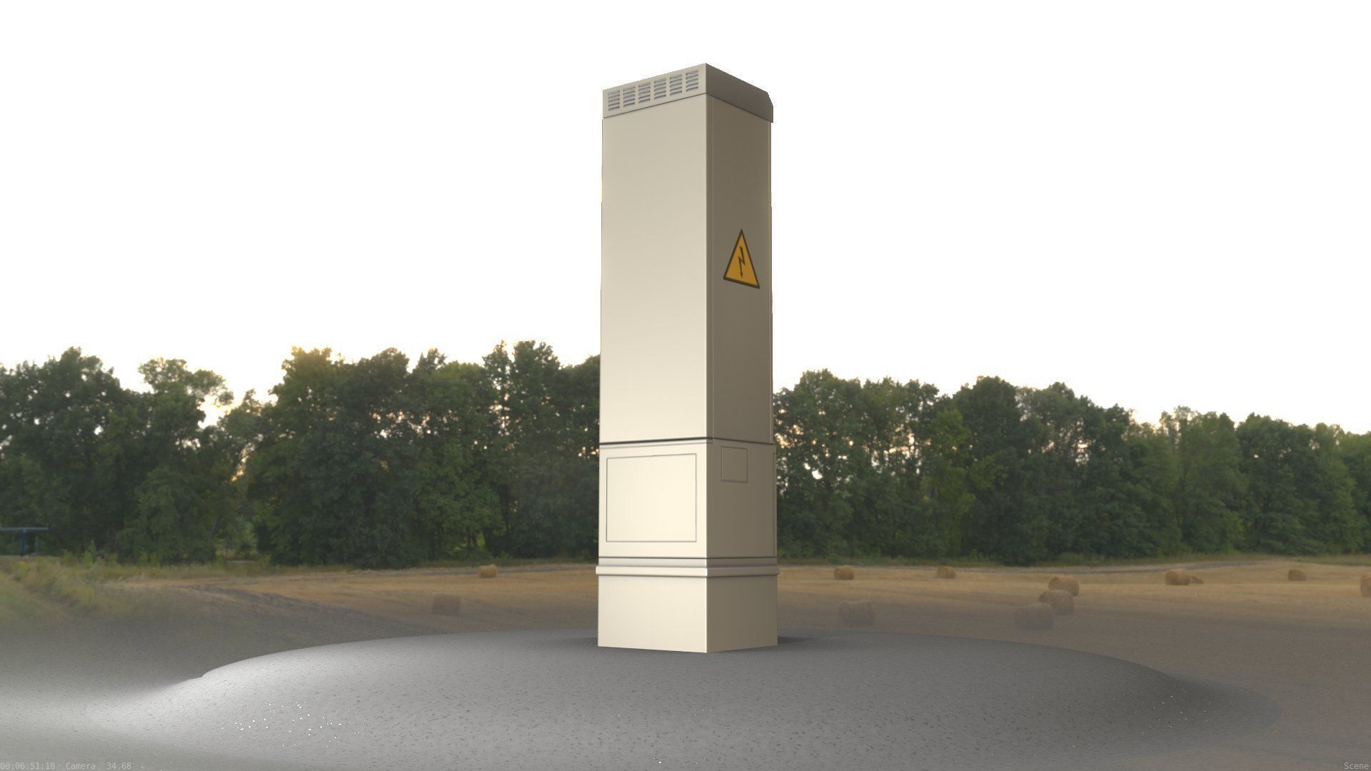 Electrical Distribution Cabinet 99 Low-poly 3D model_75