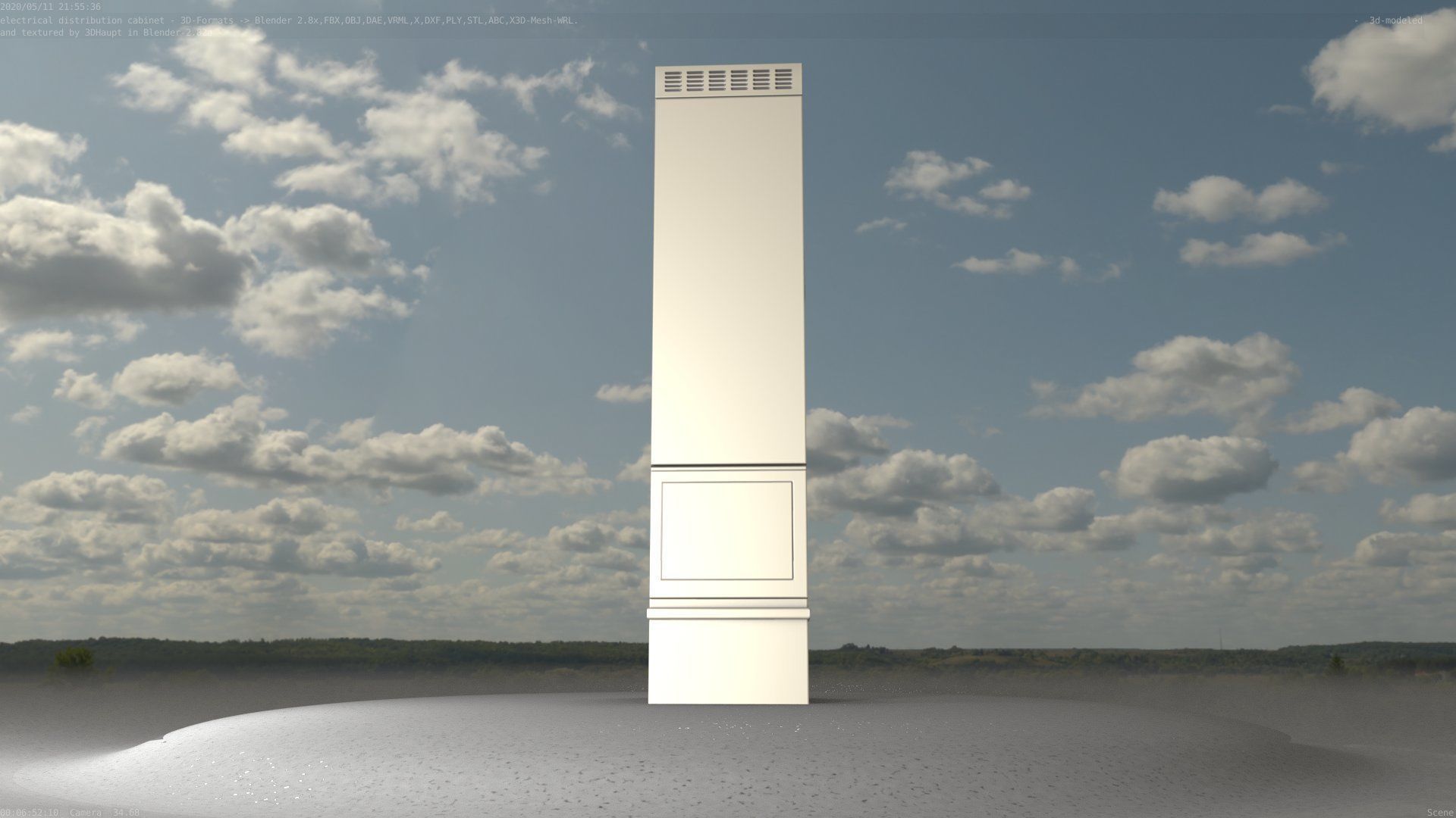 Electrical Distribution Cabinet 99 Low-poly 3D model_99