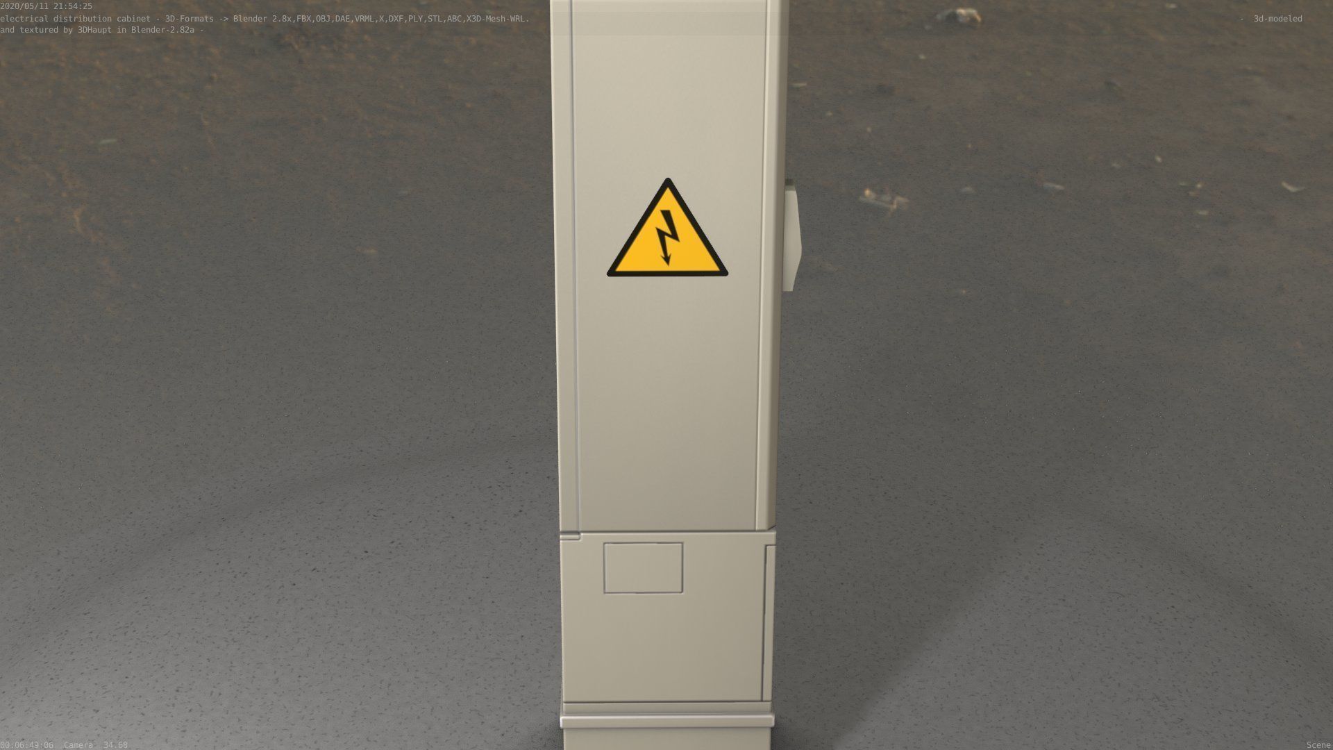 Electrical Distribution Cabinet 99 Low-poly 3D model_23