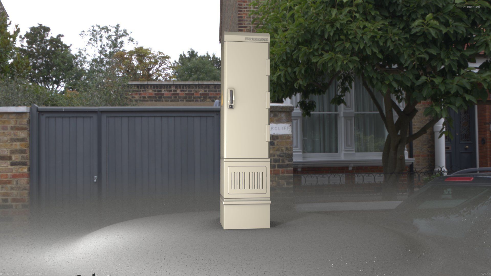 Electrical Distribution Cabinet 99 Low-poly 3D model_86