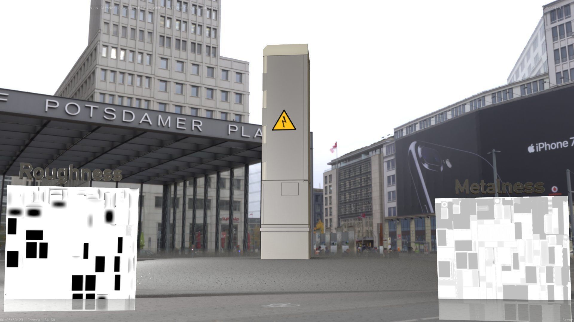 Electrical Distribution Cabinet 99 Low-poly 3D model_64