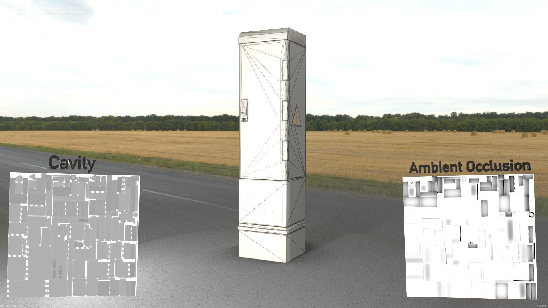 Electrical Distribution Cabinet 99 Low-poly 3D model_5