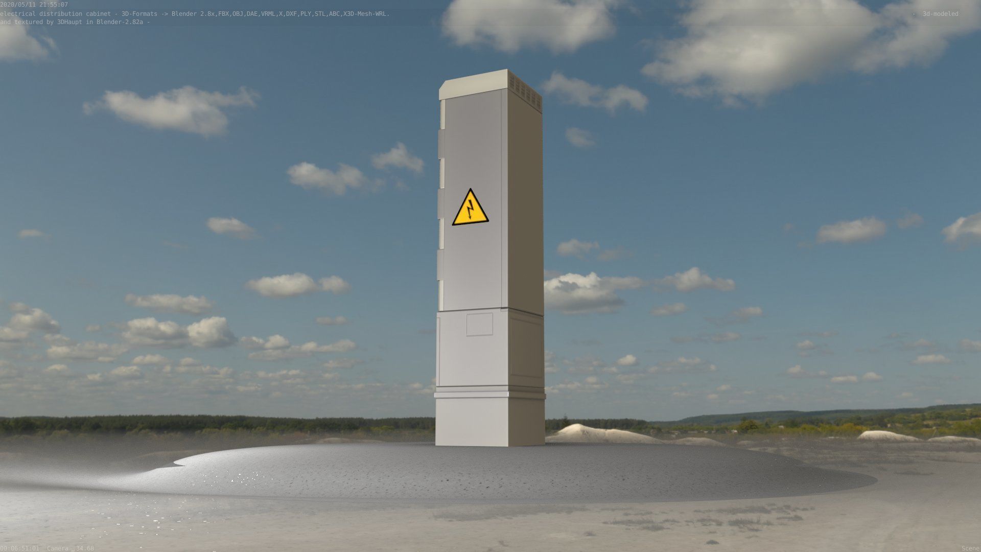 Electrical Distribution Cabinet 99 Low-poly 3D model_66