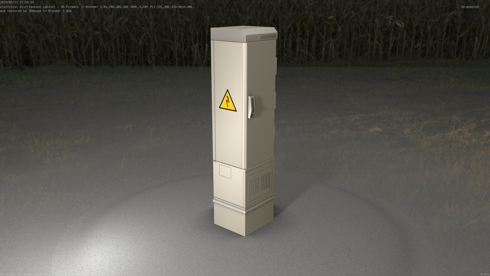 Electrical Distribution Cabinet 99 Low-poly 3D model_51