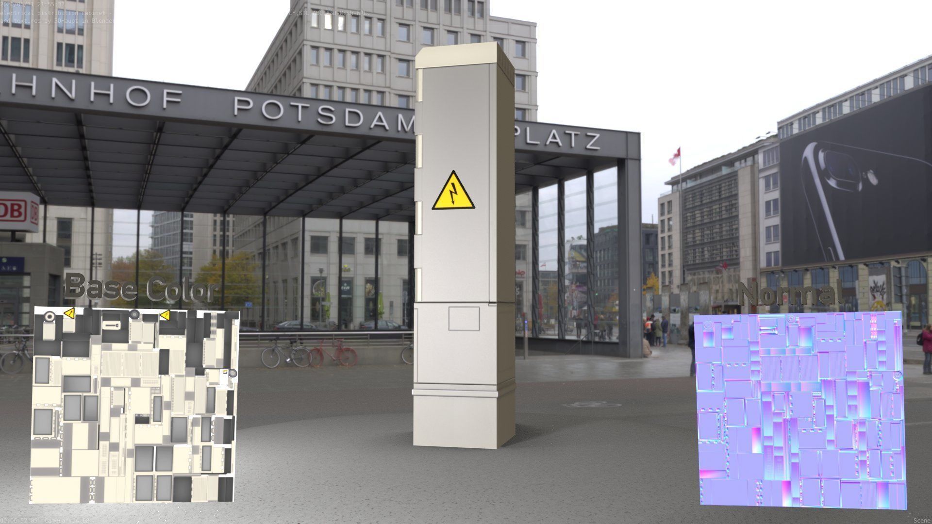 Electrical Distribution Cabinet 99 Low-poly 3D model_94