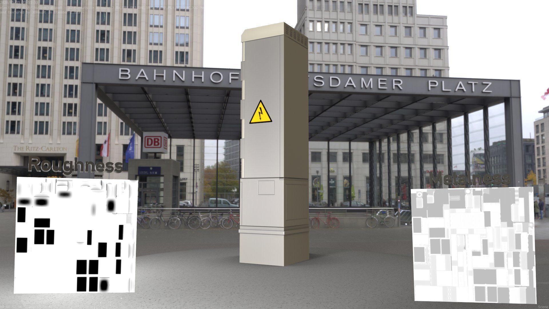 Electrical Distribution Cabinet 99 Low-poly 3D model_95