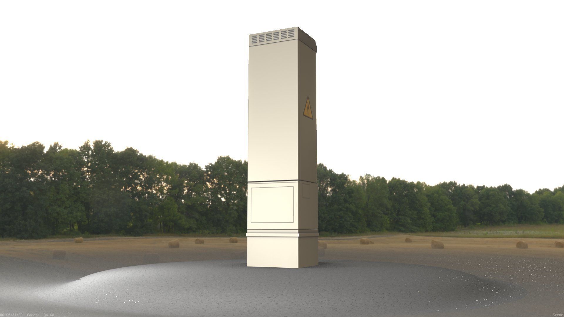 Electrical Distribution Cabinet 99 Low-poly 3D model_74