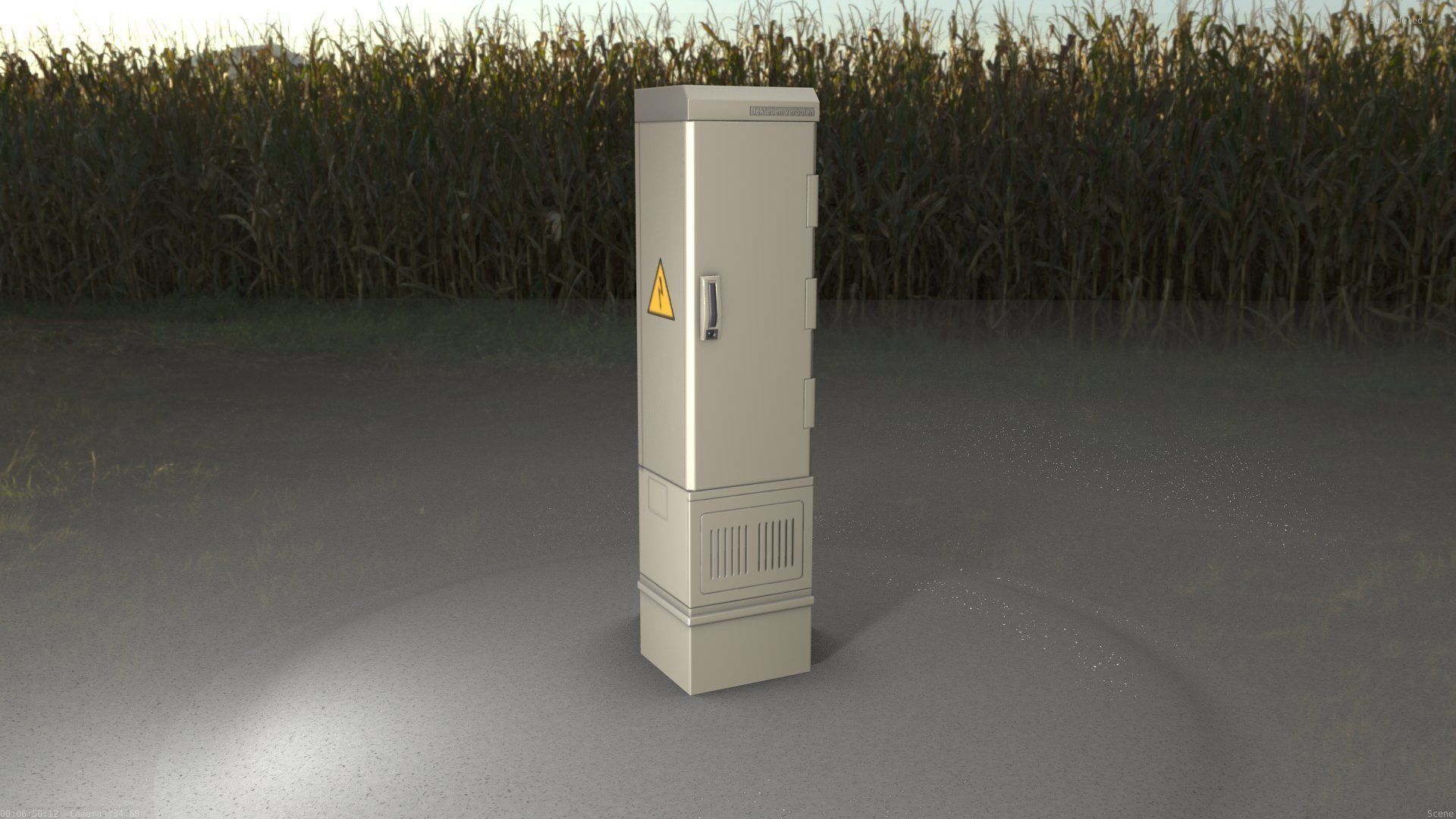 Electrical Distribution Cabinet 99 Low-poly 3D model_53