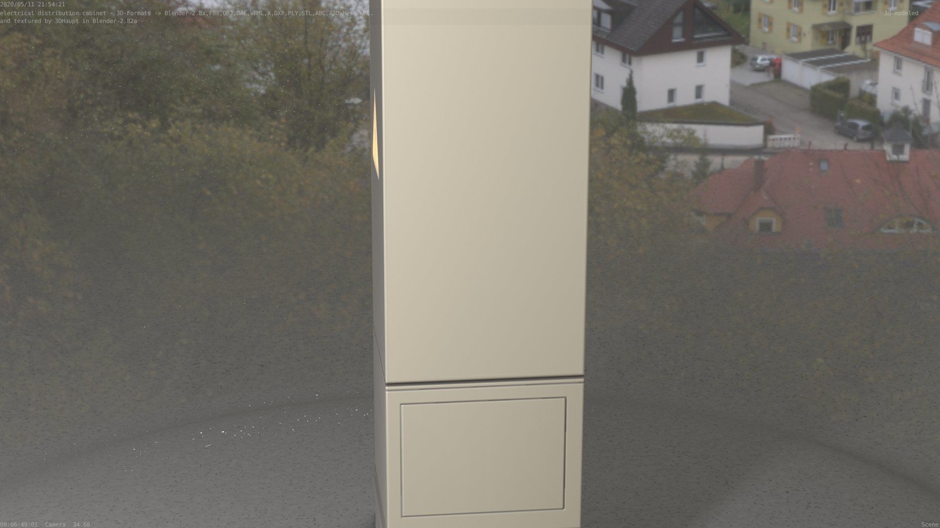 Electrical Distribution Cabinet 99 Low-poly 3D model_18