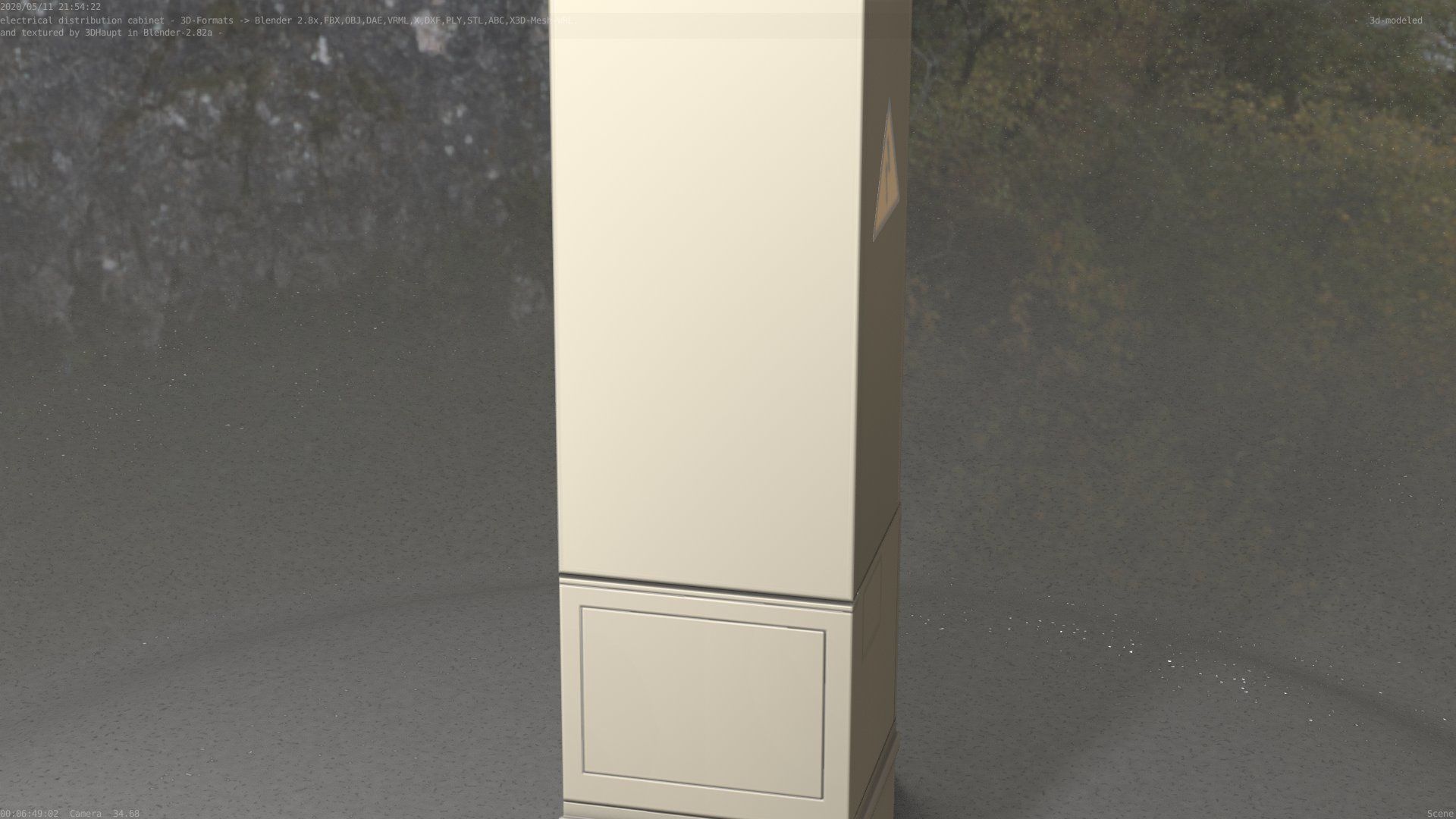 Electrical Distribution Cabinet 99 Low-poly 3D model_19