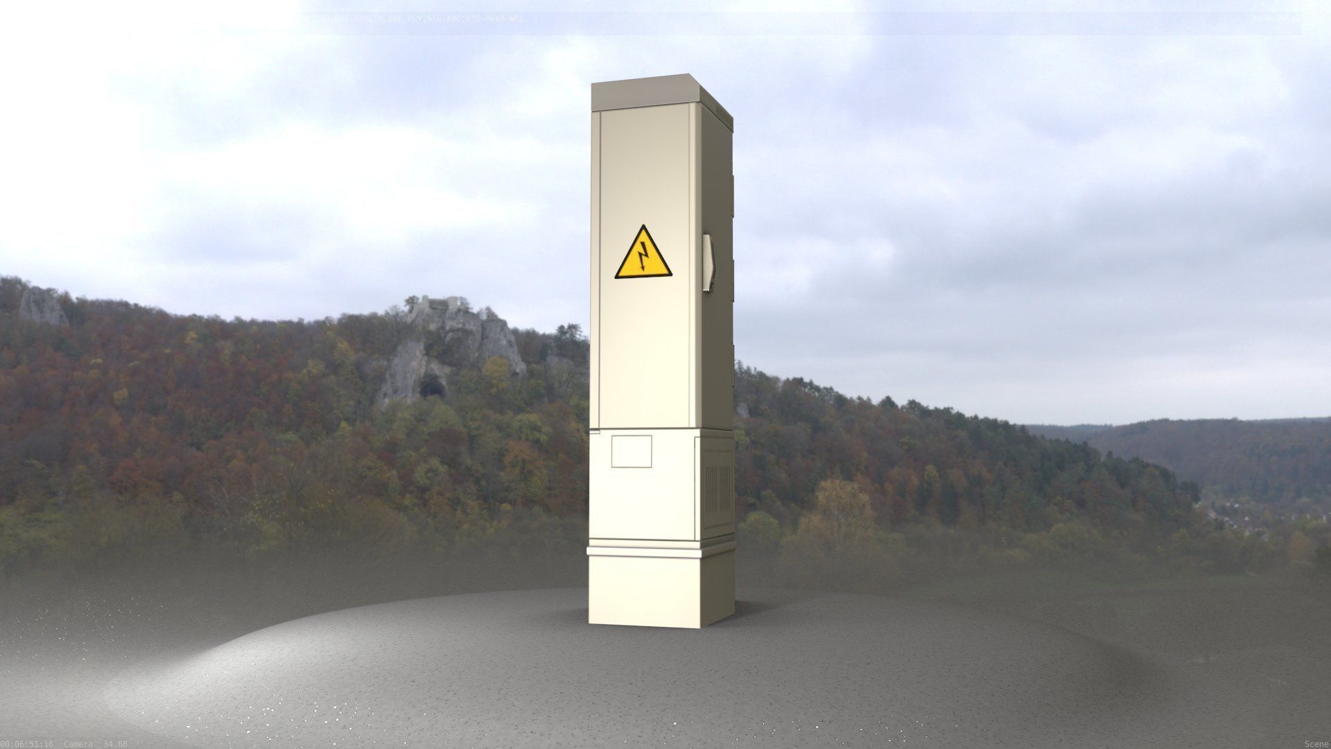 Electrical Distribution Cabinet 99 Low-poly 3D model_81