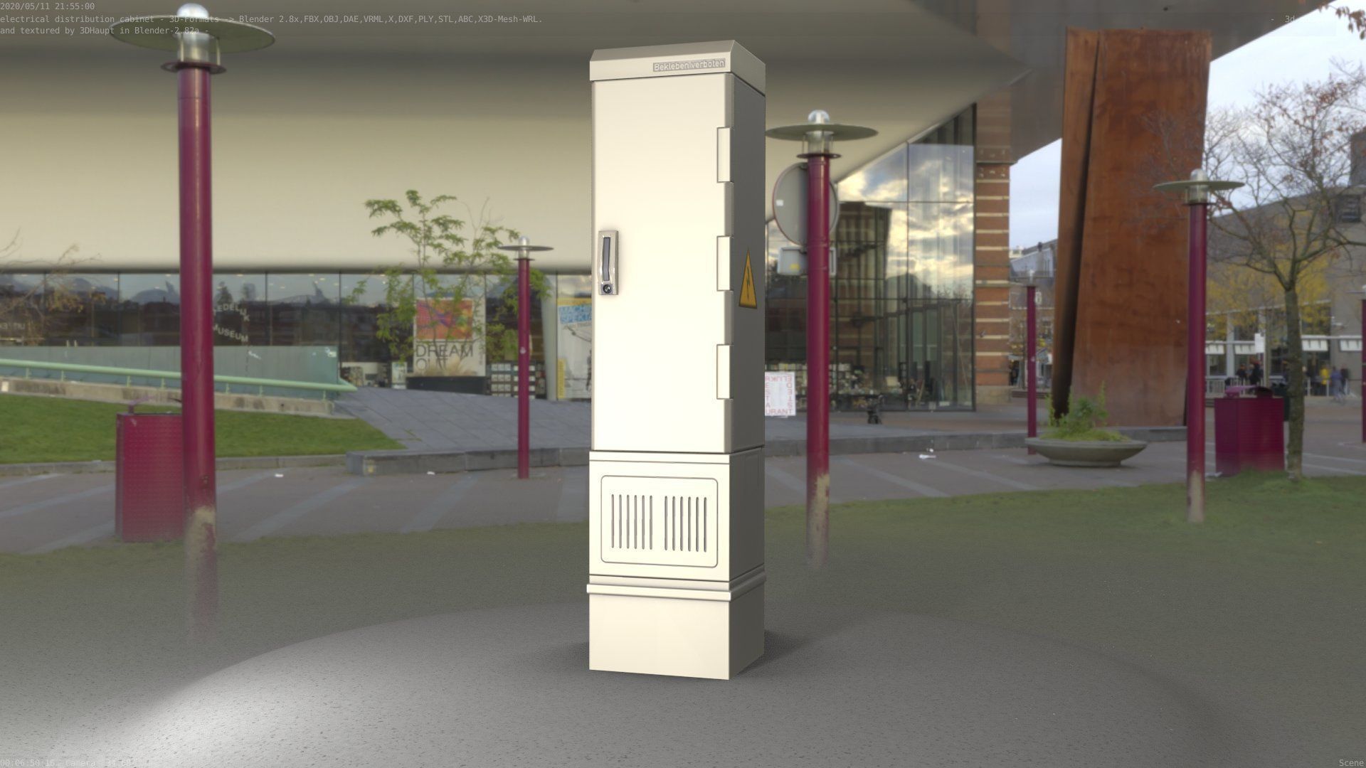 Electrical Distribution Cabinet 99 Low-poly 3D model_57