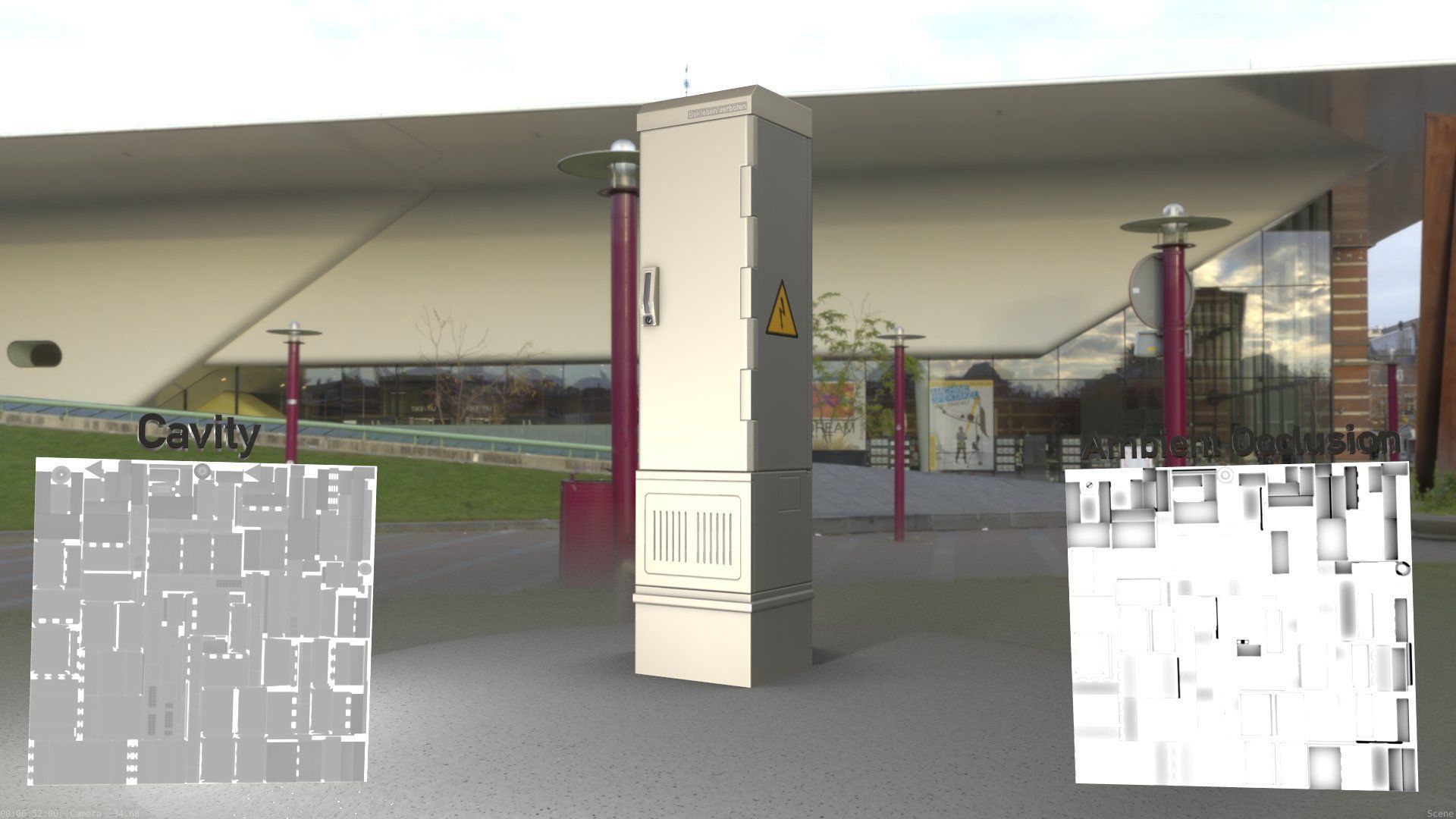 Electrical Distribution Cabinet 99 Low-poly 3D model_89