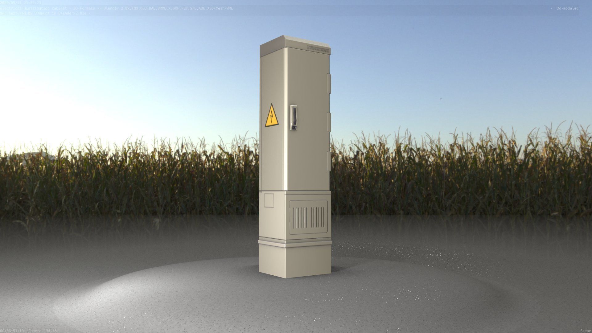 Electrical Distribution Cabinet 99 Low-poly 3D model_84