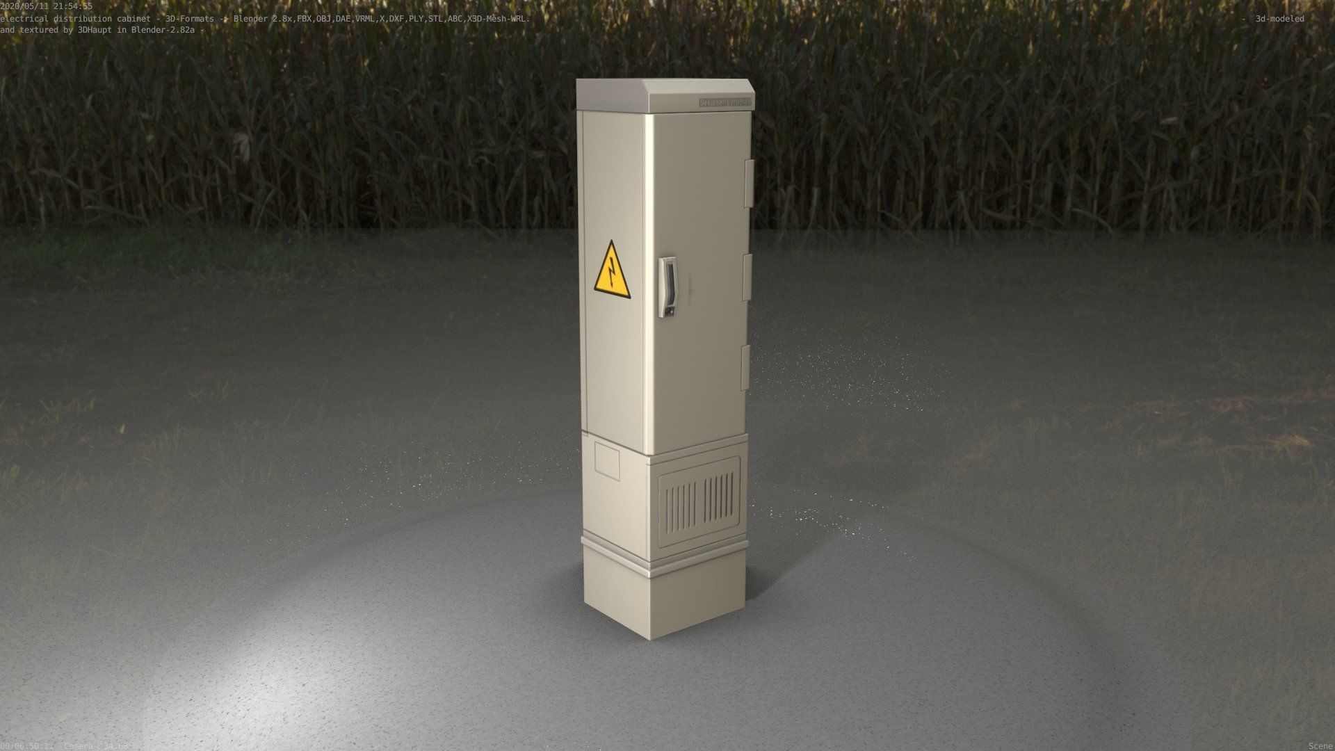 Electrical Distribution Cabinet 99 Low-poly 3D model_52
