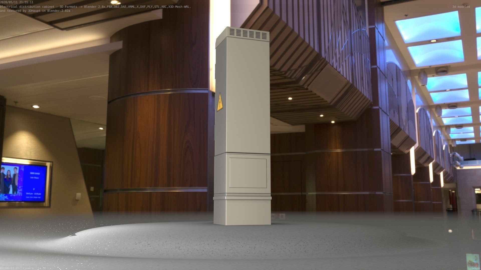 Electrical Distribution Cabinet 99 Low-poly 3D model_70