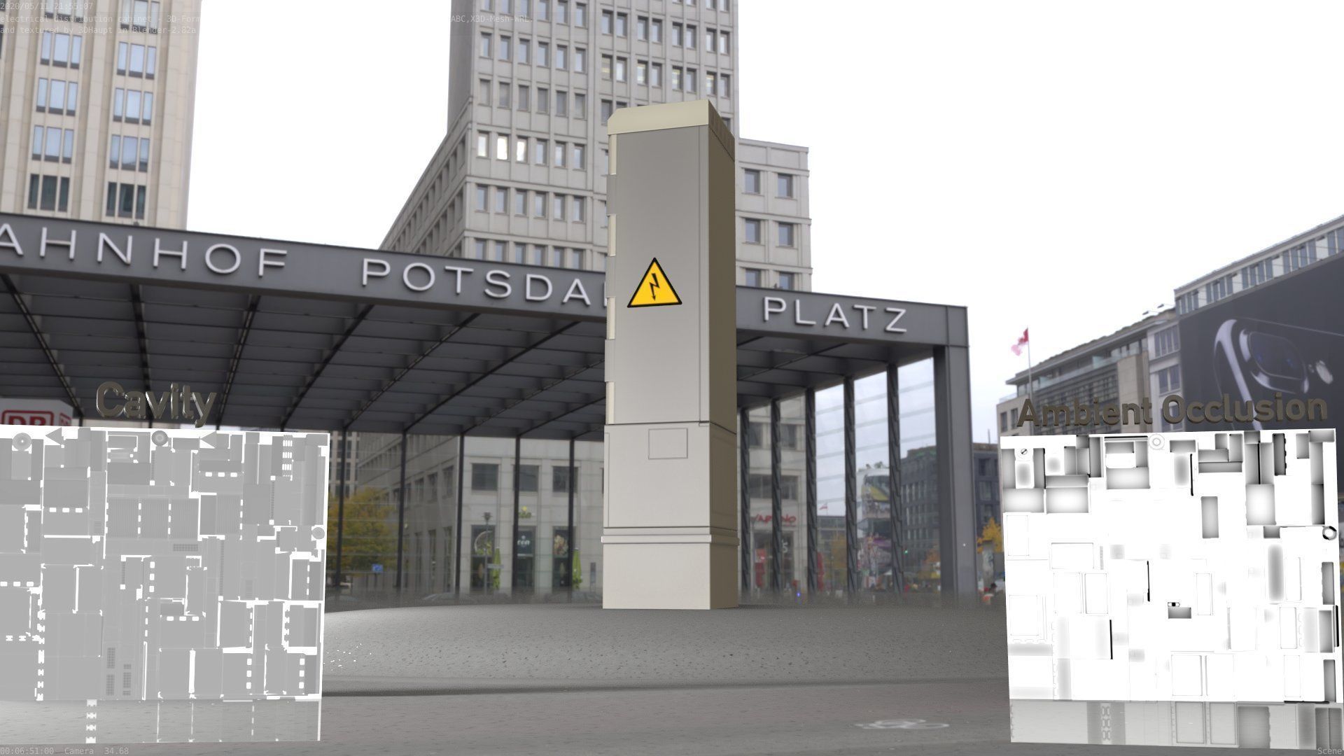 Electrical Distribution Cabinet 99 Low-poly 3D model_65