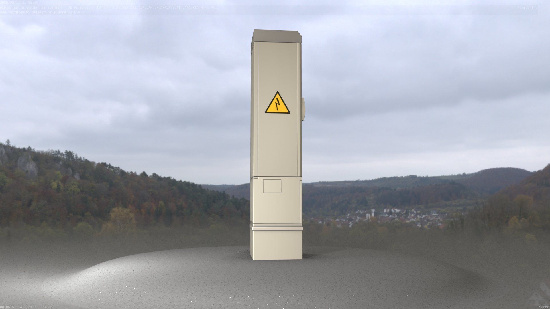 Electrical Distribution Cabinet 99 Low-poly 3D model_79
