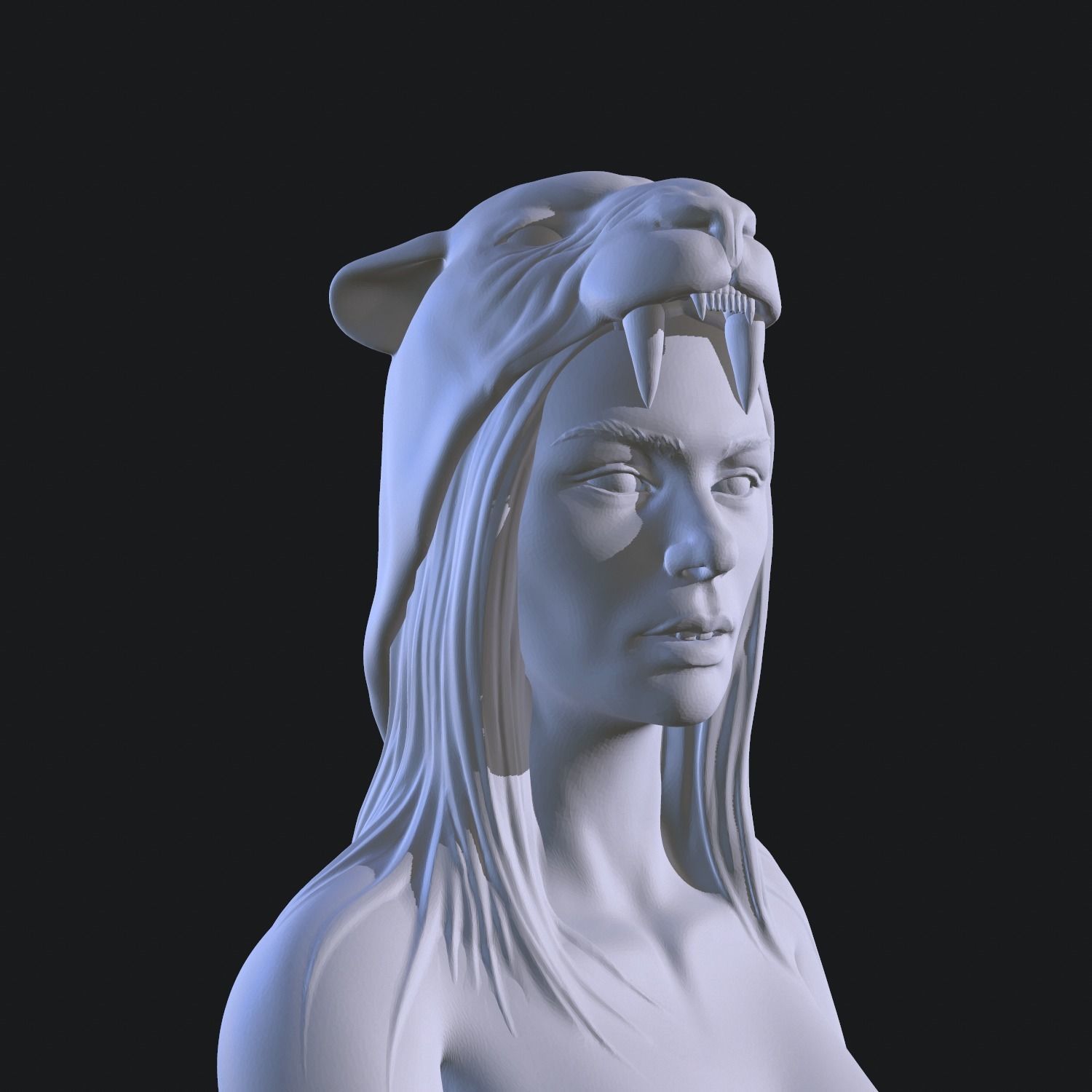 Barbarian Woman statue 3D model 3D printable | CGTrader