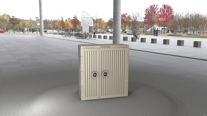 Electrical Distribution Cabinet 100 Low-poly 3D model