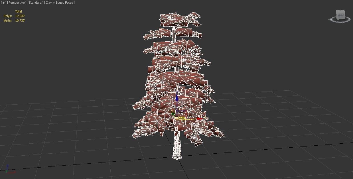 Huangshan Pine Tree Low-poly 3D model_5