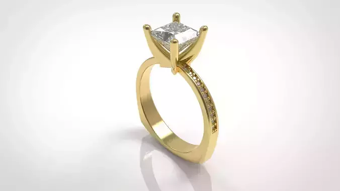 Solitaire Engagement Ring 01