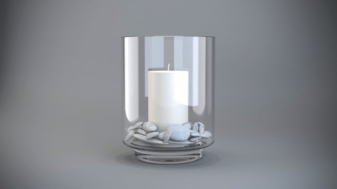 Glass Candle Holder 3D model