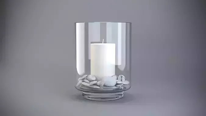 Glass Candle Holder 3D model