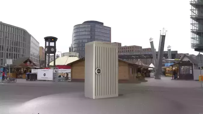 Electrical Distribution Cabinet 103 Low-poly 3D model
