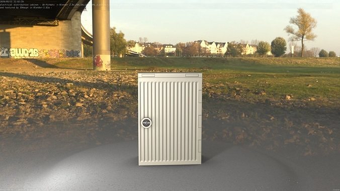 Electrical Distribution Cabinet 104 Low-poly 3D model