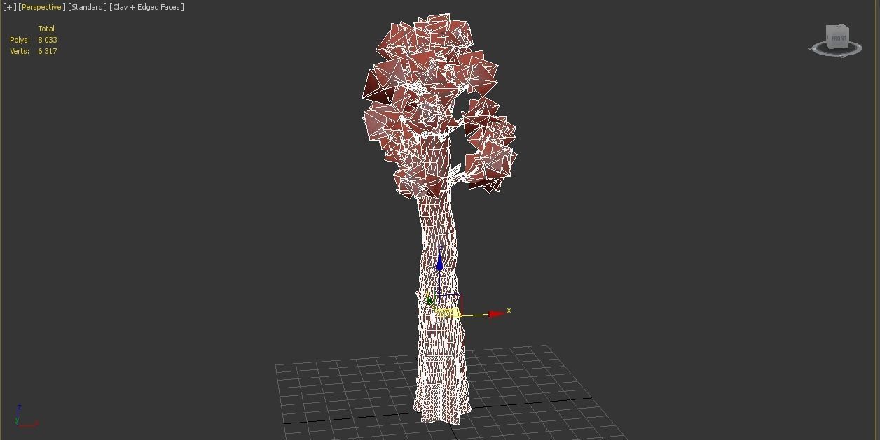 Giant Redwood Low-poly 3D model_5