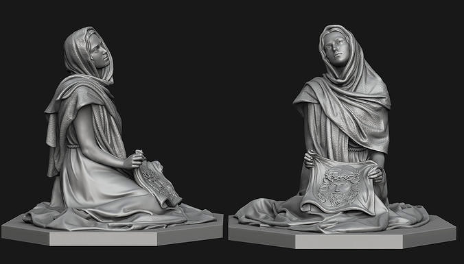 Saint Veronica Statue 3D print model