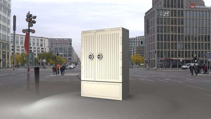 Electrical Distribution Cabinet 105 Low-poly 3D model