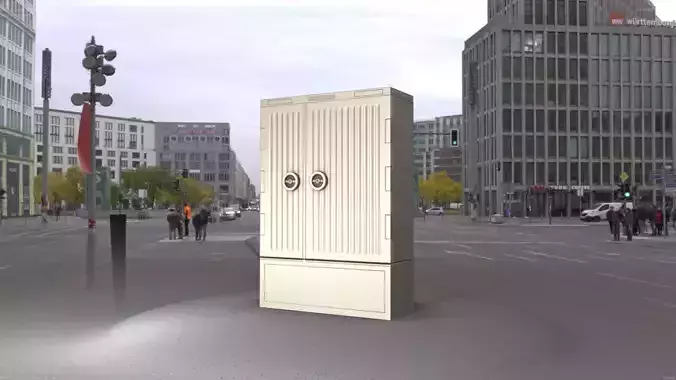 Electrical Distribution Cabinet 105 Low-poly 3D model