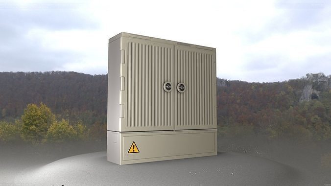 Electrical Distribution Cabinet 106 Low-poly 3D model