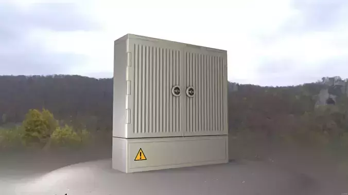 Electrical Distribution Cabinet 106 Low-poly 3D model
