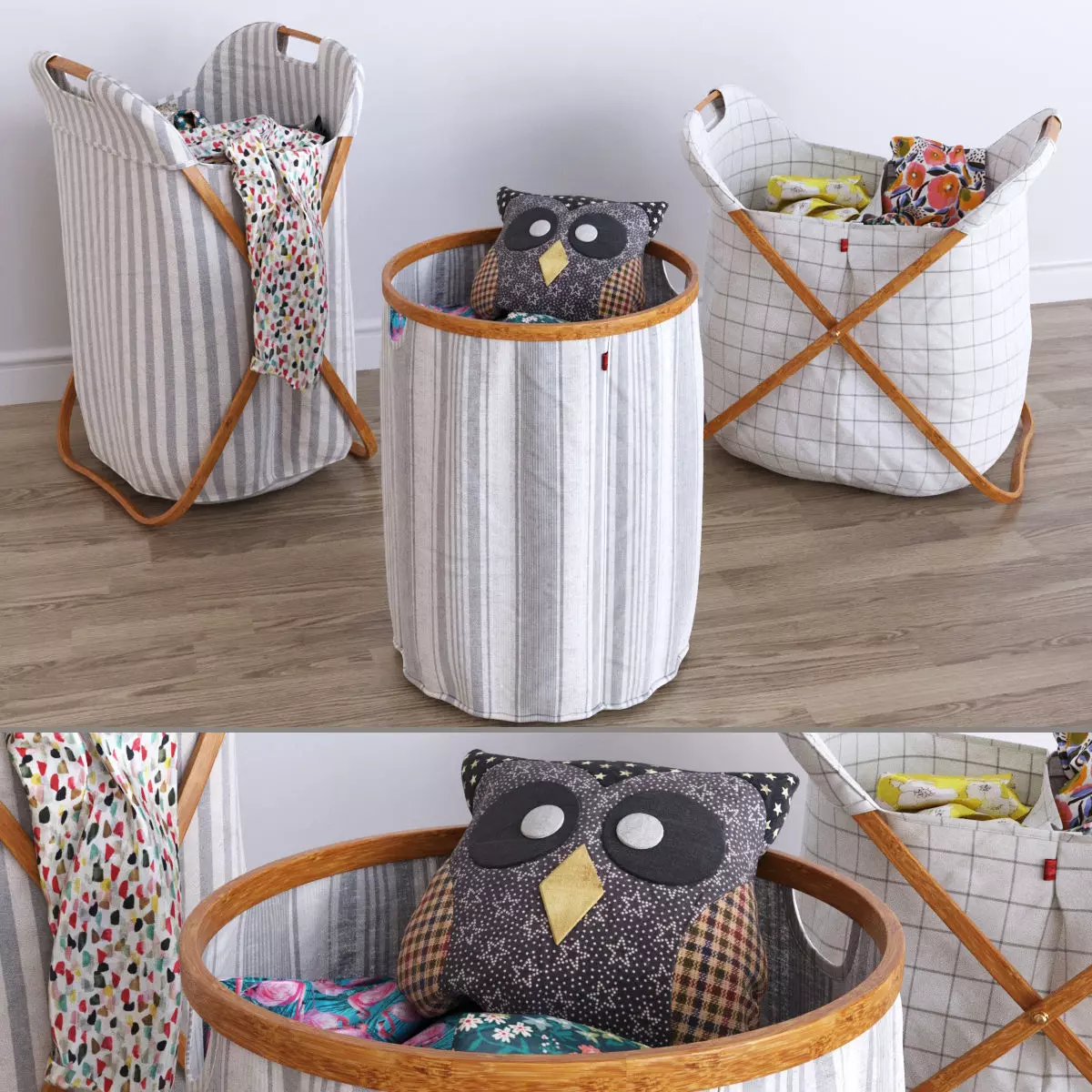 Foldable Laundry Basket 3D model
