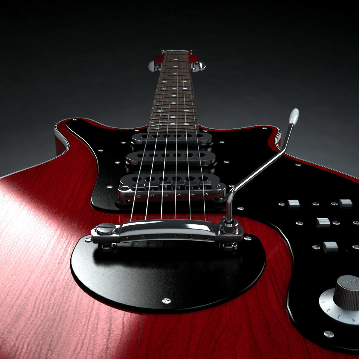 Brian May Guitar 3D model_2