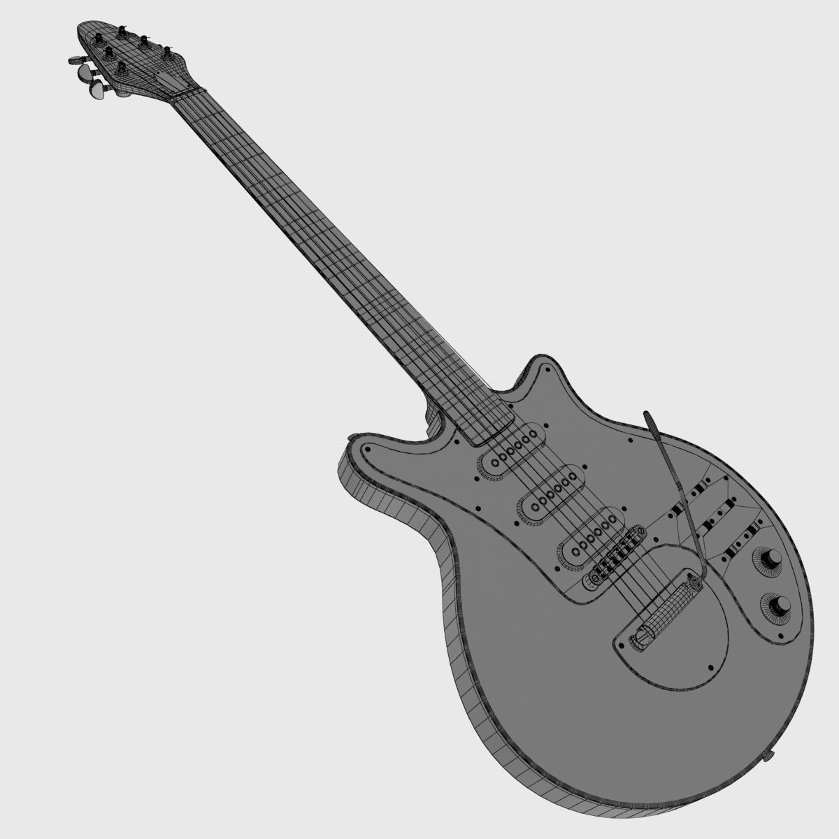 Brian May Guitar 3D model_7