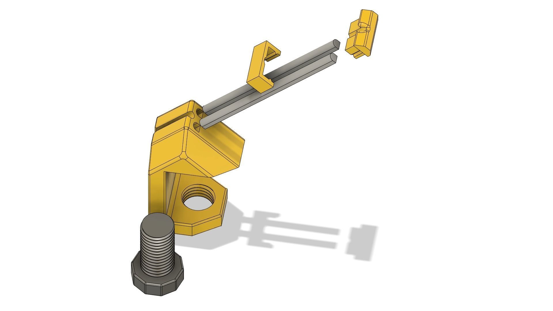 Mountable mouse cord bungee 3D print model_3