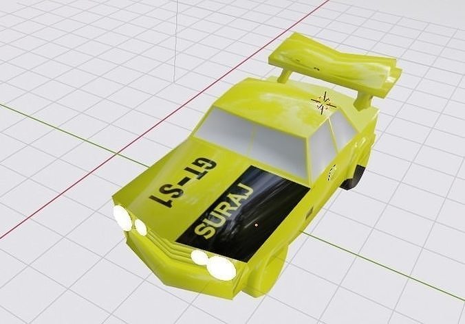 GT-S1 Car Model Low-poly 3D model