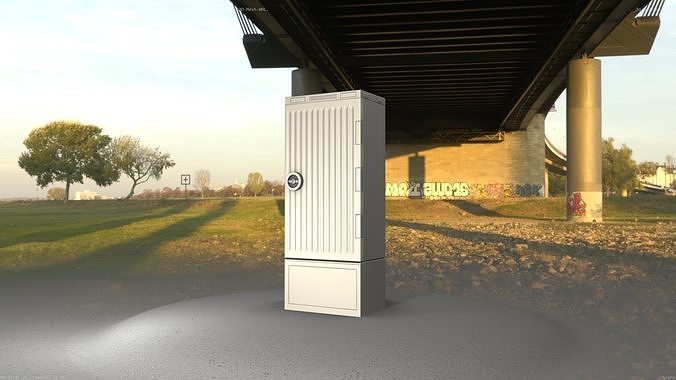 Electrical Distribution Cabinet 108 Low-poly 3D model