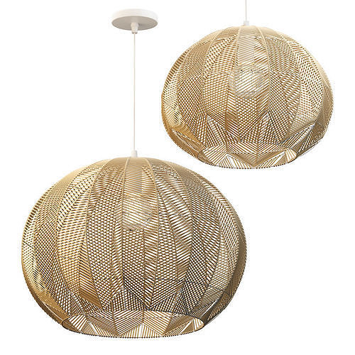 NATURAL ROUND RATTAN PENDANT 3D model
