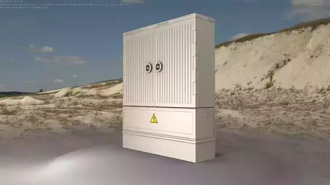 Electrical Distribution Cabinet 110 Low-poly 3D model