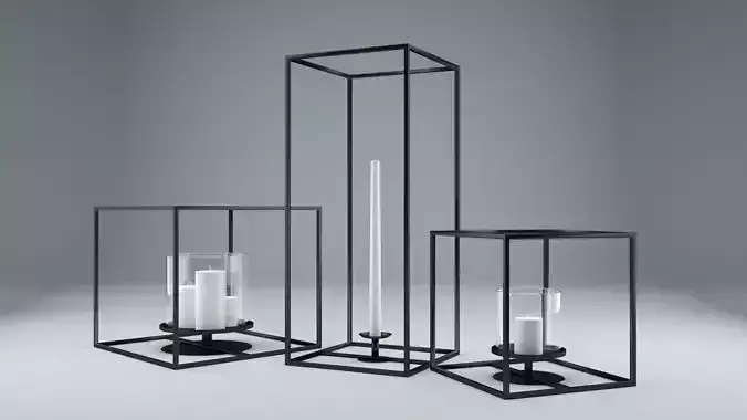 Cube Candle Holder Set