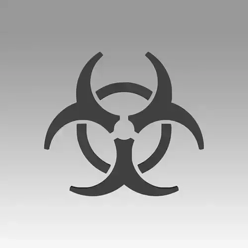 Biohazard symbol Signs 3D model