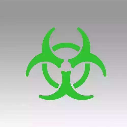 Biohazard symbol Signs green