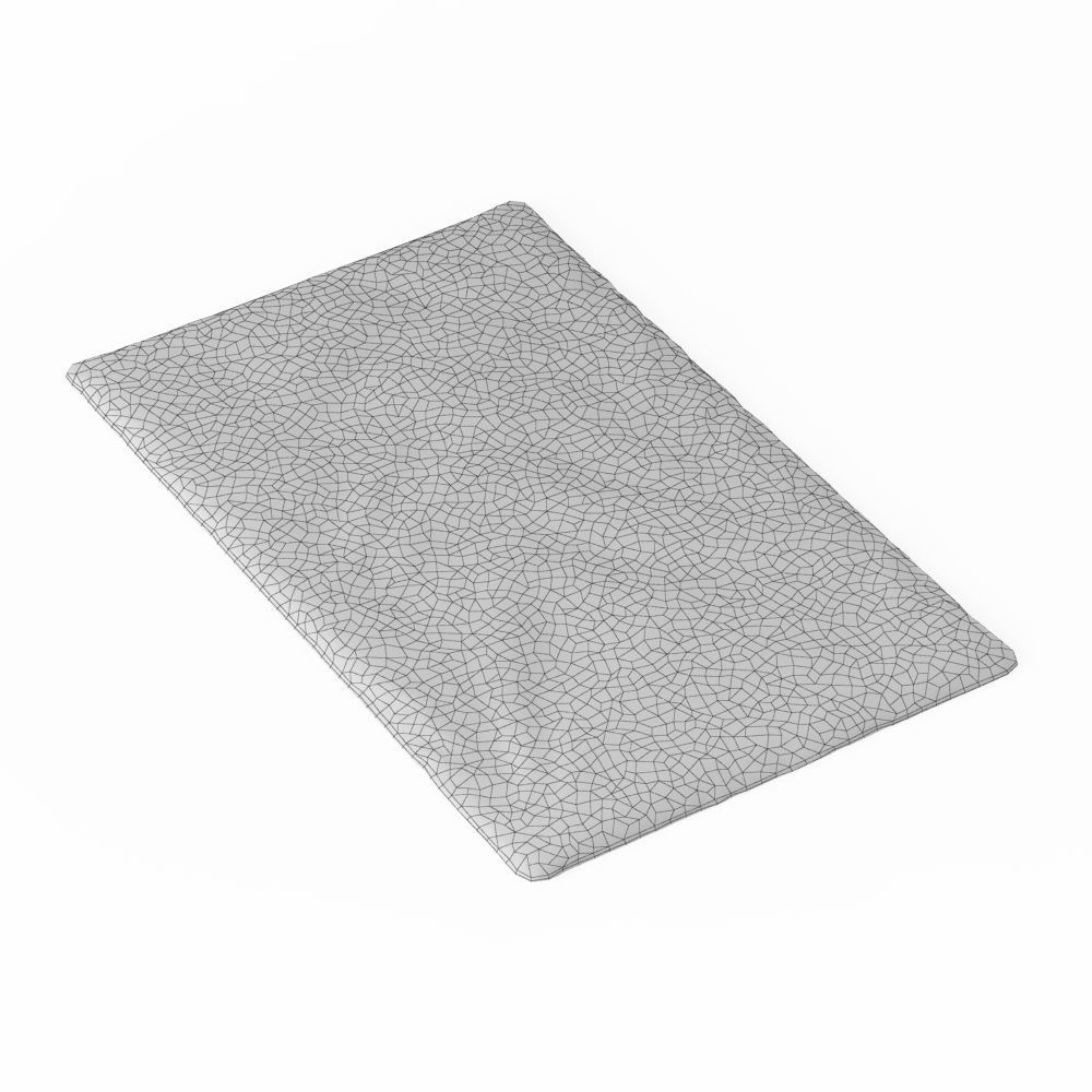 Shaggy Sheepskin Black Rug 3D model_5