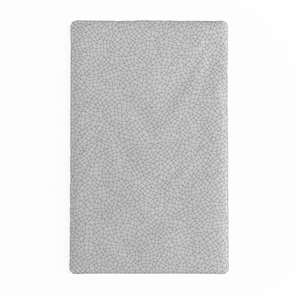 Shaggy Sheepskin Black Rug 3D model_4