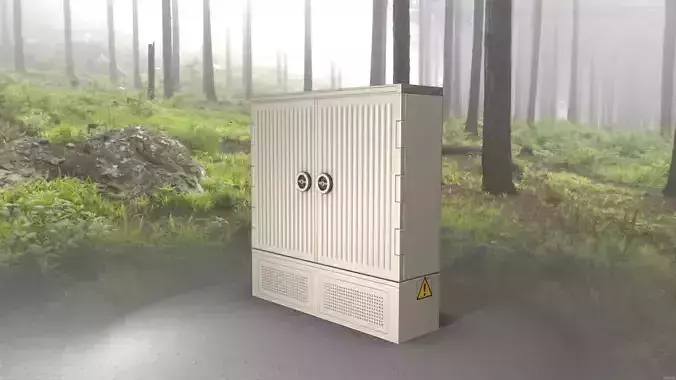 Electrical Distribution Cabinet 115 Low-poly 3D model